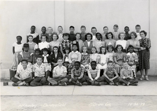McKinley School--Mrs. O'Brien 6th Grade--Bakersfield, CA--1949